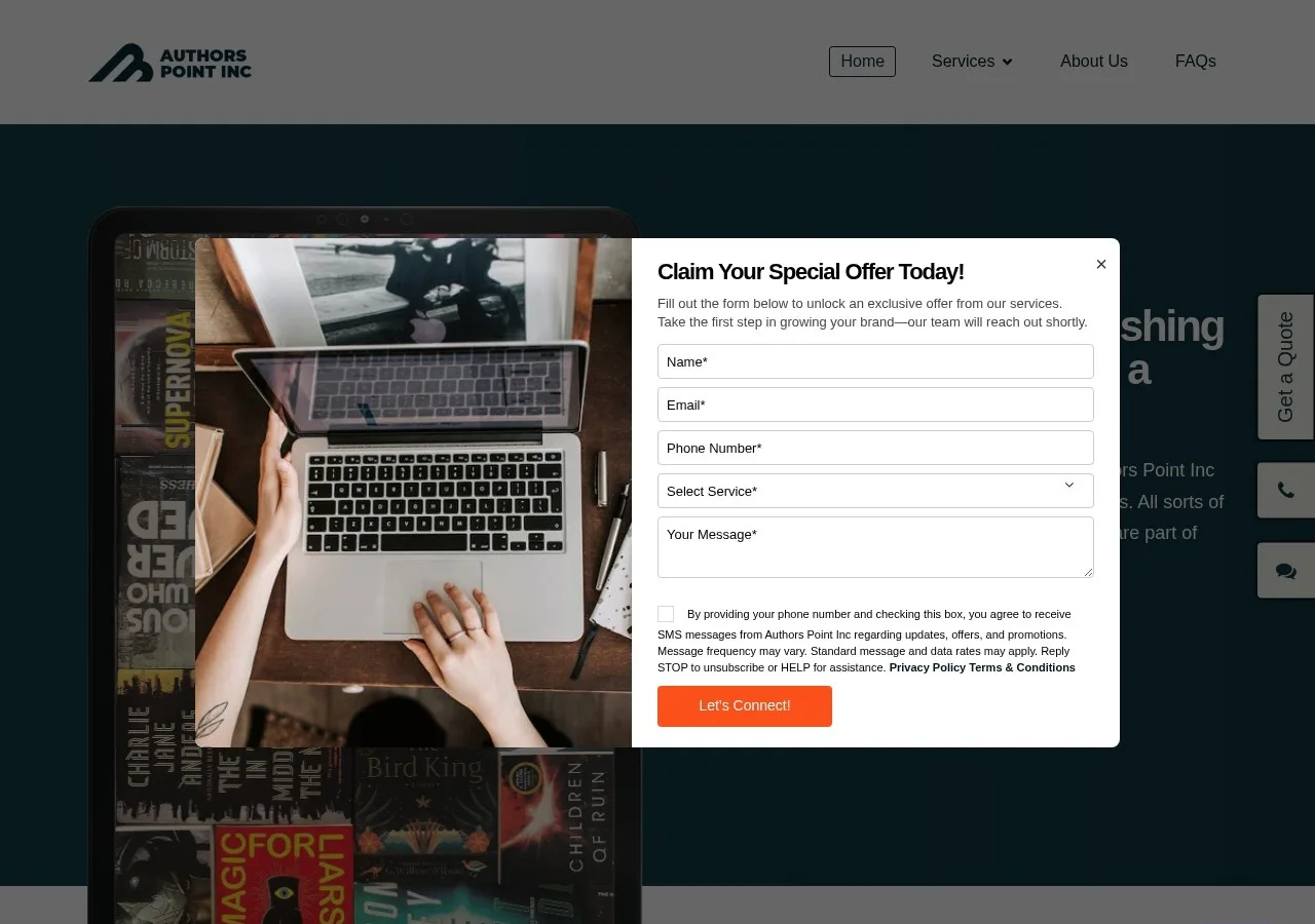 Book Publishing Services Website