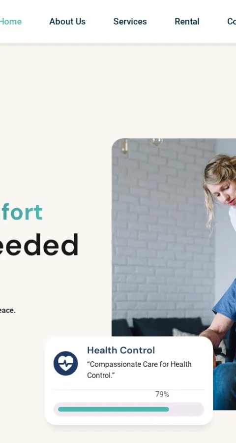 Home Health Care Website — view 5