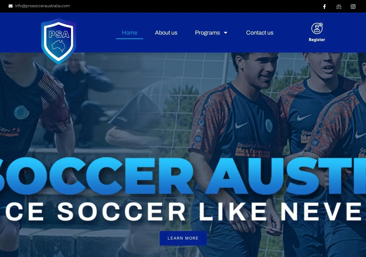 Soccer Academy Website