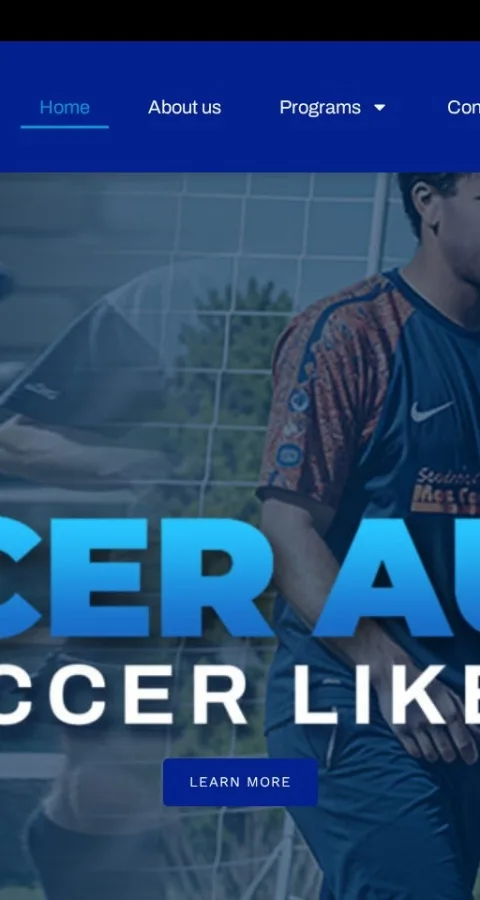 Soccer Academy Website — view 5