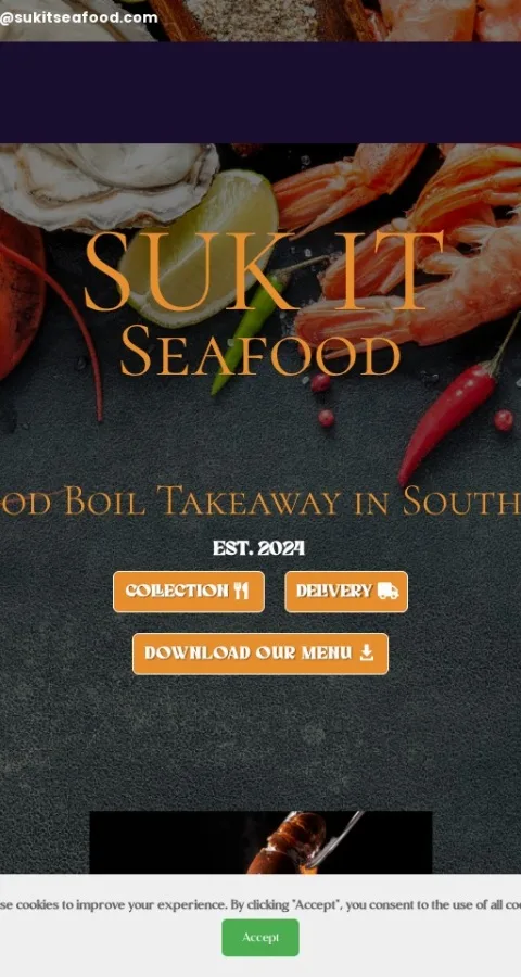 Seafood Takeaway Website — view 5
